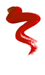 Red brushstrokes. Hand painted. No background.