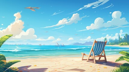 summer sea landscape and beach vacation background Holiday summer beach background