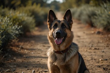 German shepherd dog. Generative AI