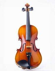 Exquisite Violin on White Background