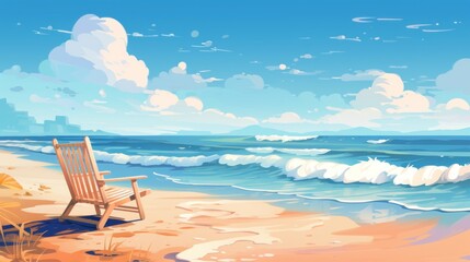 summer sea landscape and beach vacation background Holiday summer beach background