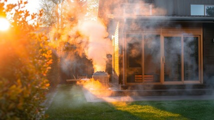backyard sauna and cold plunge