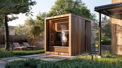 backyard sauna and cold plunge