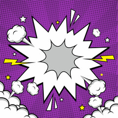 Blank speech bubbles chat comic vector 