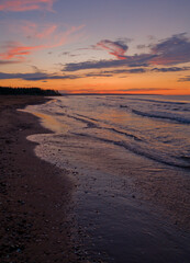 Blue and Orange Sky Sunset At The Beach