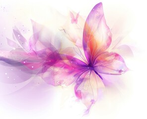 Abstract background with a colorful butterfly vector illustration.