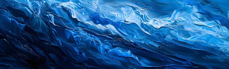 Obraz premium blue wave background