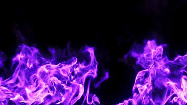 Mystic Purple Flames  - 3D rendering Motion Graphics