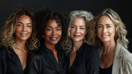 Fototapeta premium Diverse Women Posing for Advertising Campaign