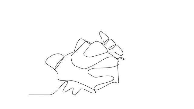 Animated self drawing of people play Jet ski vector illustration. Jet ski design in simple linear continuous style video concept. Sports themes design for your great asset video concept illustration.
