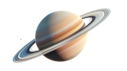 Planet Saturn isolated on white background