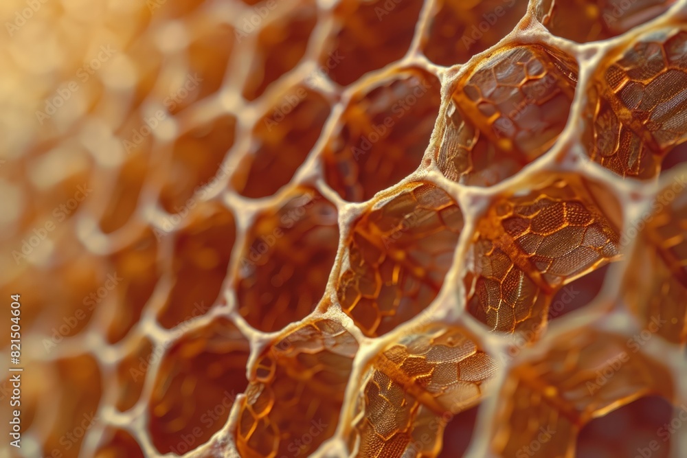 Poster the image is of a honeycomb with a honeycomb pattern