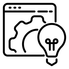 Bulb icon, line icon style