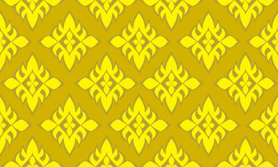 Seamless pattern with accessories, illustration, abstract, Kanok pattern.