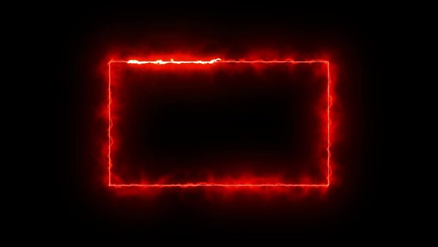 An animated lightning border frame is displayed against a black background