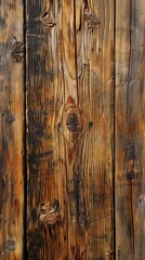 Naklejka premium Detailed close-up of a weathered wooden surface. Grainy wood texture concept