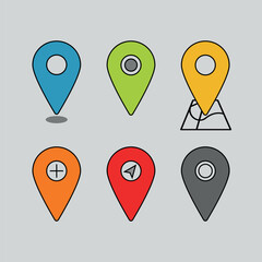 Pack de iconos de localización Ubicación Gps Vector