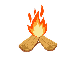 Bonfire Wood Illustration
