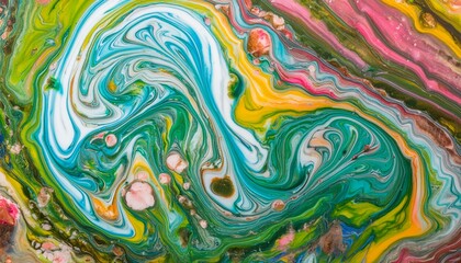 Abstract flowing liquid background ,swirls of colorful paint liquid mixing background.