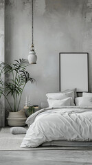 Texture Art of Bedroom with a feature wall and coordinating decor,Abstract minimalism