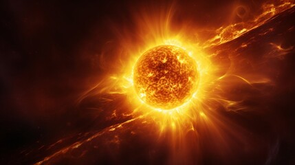 Obraz premium A flash in the sun in the plasma.