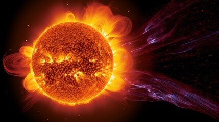 A flash in the sun in the plasma.