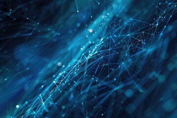 Abstract network connections on a blue background