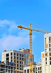 Crane and high-rise construction
