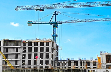 Crane and high-rise construction