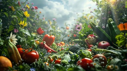 Background for Healthy Food Concept. World Vegetarian Day Concept. 