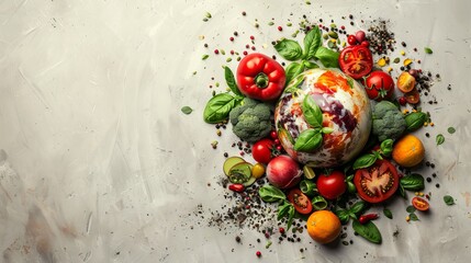 World Vegetarian Day Concept. Background for Healthy Food Concept