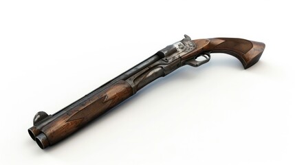 CUT-OUT SHOTGUN on white background in high resolution and high quality