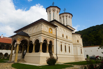 View of church of Saints Constantine and Helena at Horezu Monastery, Romania