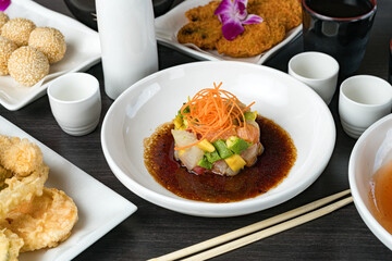 Sashimi in a bowl