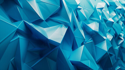 Fototapeta premium A bright azure abstract corporate geometric material motion background. Generative AI