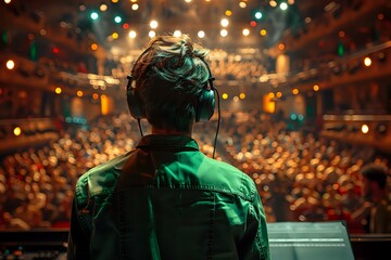 Obraz premium The responsibility and energy of a Stage Manager in the arts industry