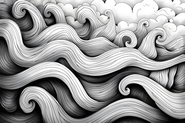 wave lines background pattern