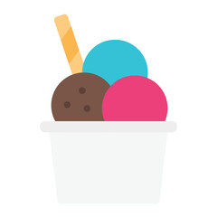 ice cream in a bowl icon 