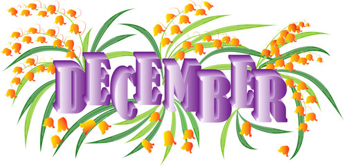 The names of the months with beautiful floral displays.