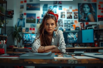 Fototapeta premium Team Collaboration of Junior Art Director in Entertainment