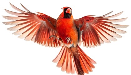 Red Cardinal in Flight
