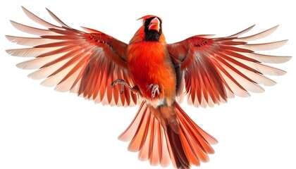 Fototapeta premium Red Cardinal in Flight