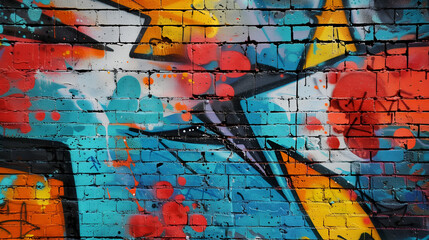 Urban Graffiti Wall in the street