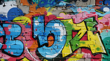 Obraz premium Urban Graffiti Wall in the street