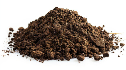 pile of soil isolated on white