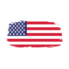USA flag vector background design. Grunge United States of America flag grungy. Red stripes white stars American national flag