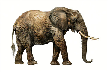 Fototapeta premium Elephant vintage drawing illustration artwork 