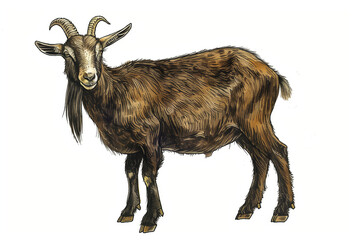 goat vintage drawing illustration artwork