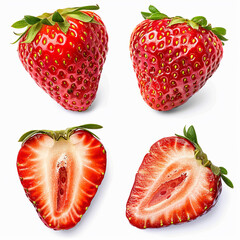 Strawberries, various angles and views, fruit, freshness, simplicity