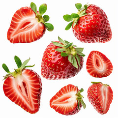 Strawberries, various angles and views, fruit, freshness, simplicity